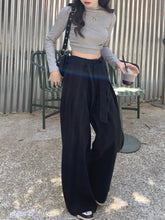 Waist Y2k Baggy Belt Pleated Wide Leg Sport Streetwear Pants